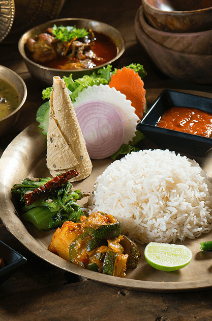 Dal bhat thali