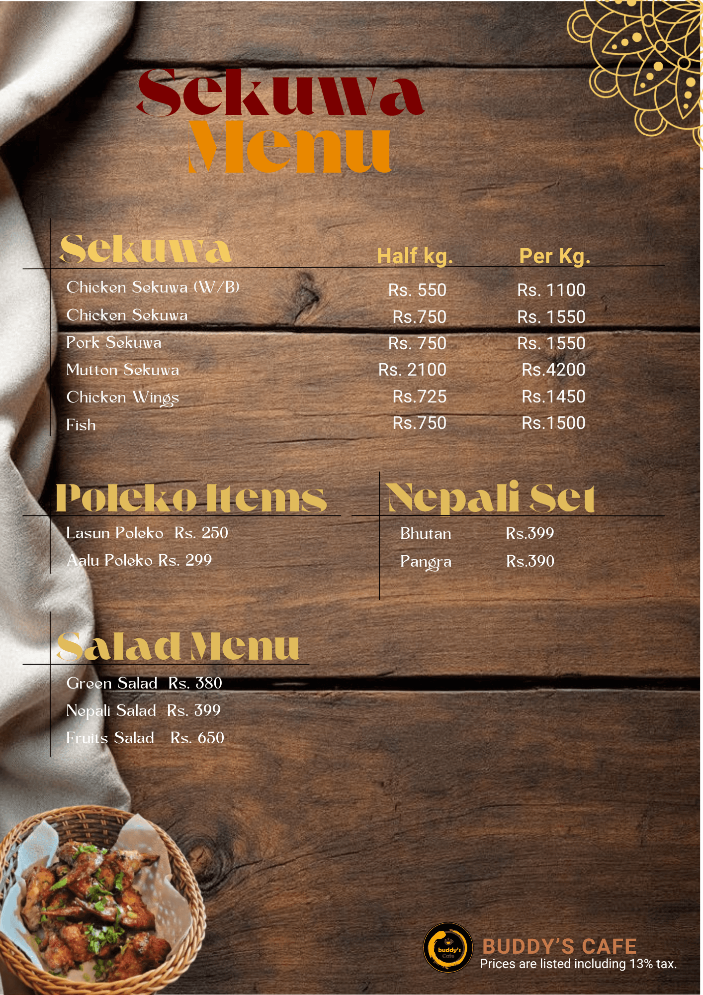Special dishes