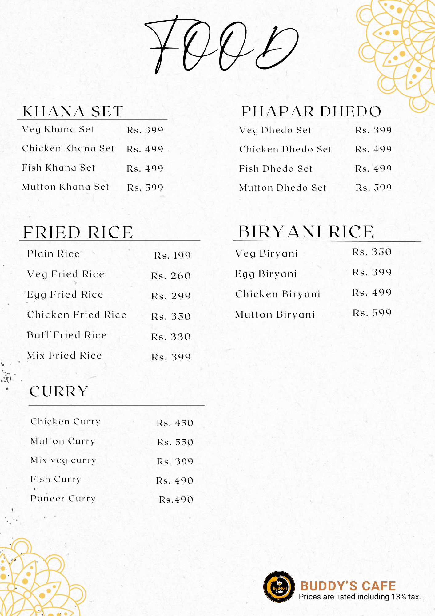 Dinner specials